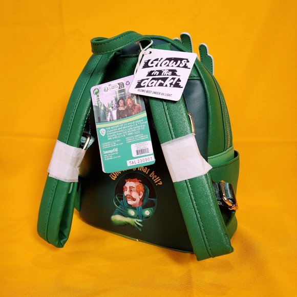 Loungefly The Wizard of Oz Emerald City Glow-in-the-Dark Green Mini Backpack NEW main image 5